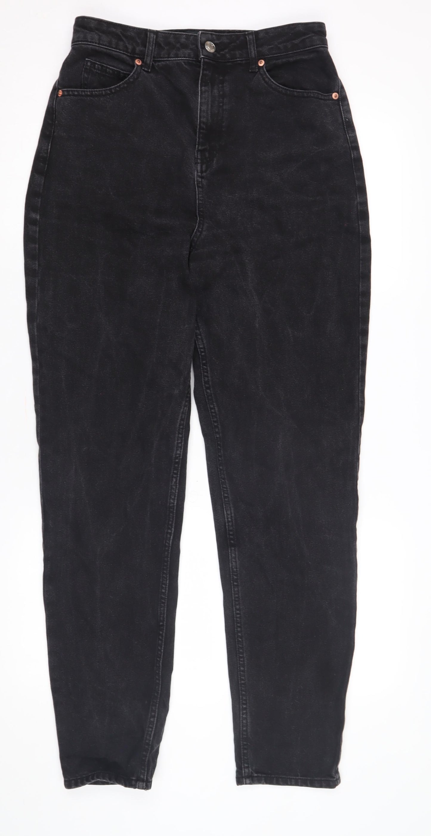 Womens UK Size 10 ASOS DESIGN Regular Fit Straight Black Jeans