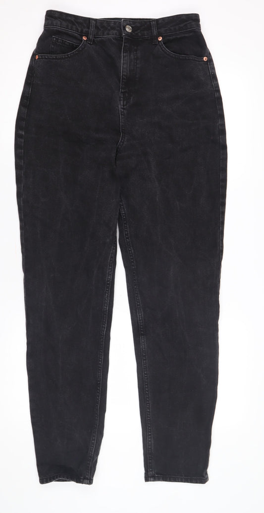 Womens UK Size 10 ASOS DESIGN Regular Fit Straight Black Jeans