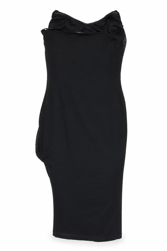 Women's Black Bodycon Midi Dress Size 12