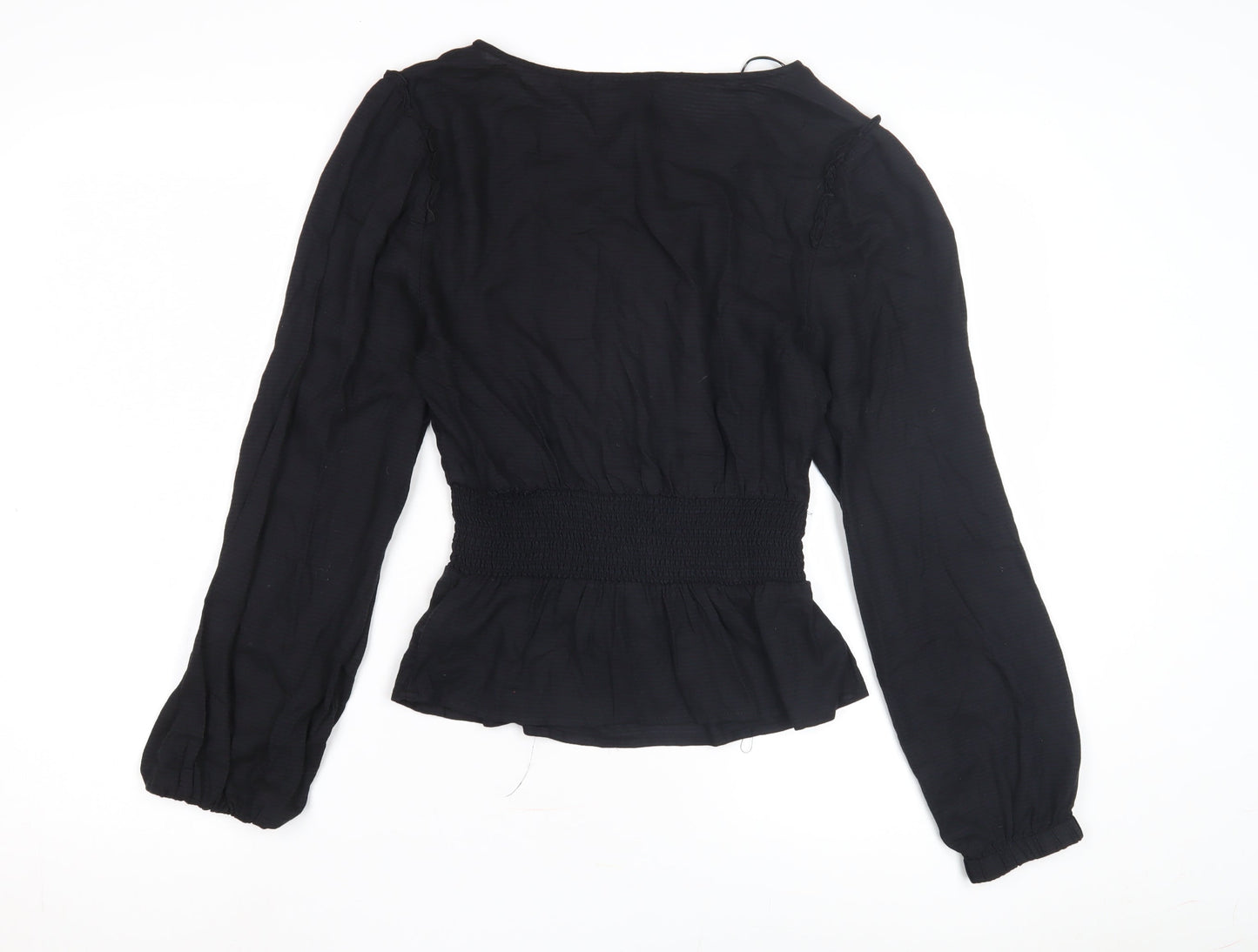 Womens UK Size 8 Divided Black Basic Blouse