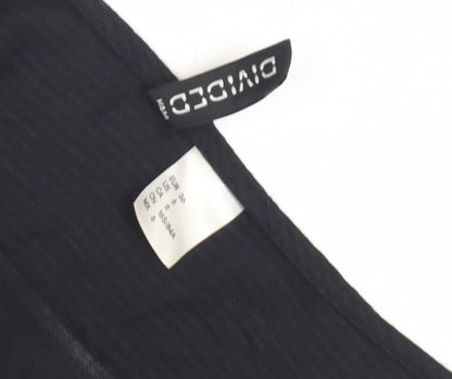 Womens UK Size 8 Divided Black Basic Blouse