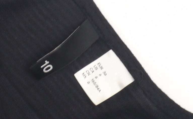 Womens UK Size 8 Divided Black Basic Blouse