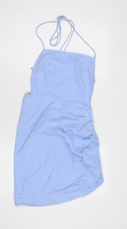 Bardot Women's Blue Halter Dress, Size 10