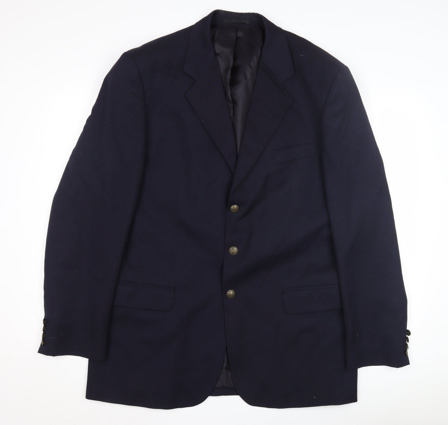 Principles Men's Blue Wool Blazer 42L Long Jacket