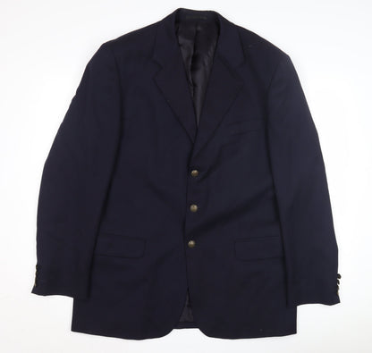 Principles Men's Blue Wool Blazer 42L Long Jacket