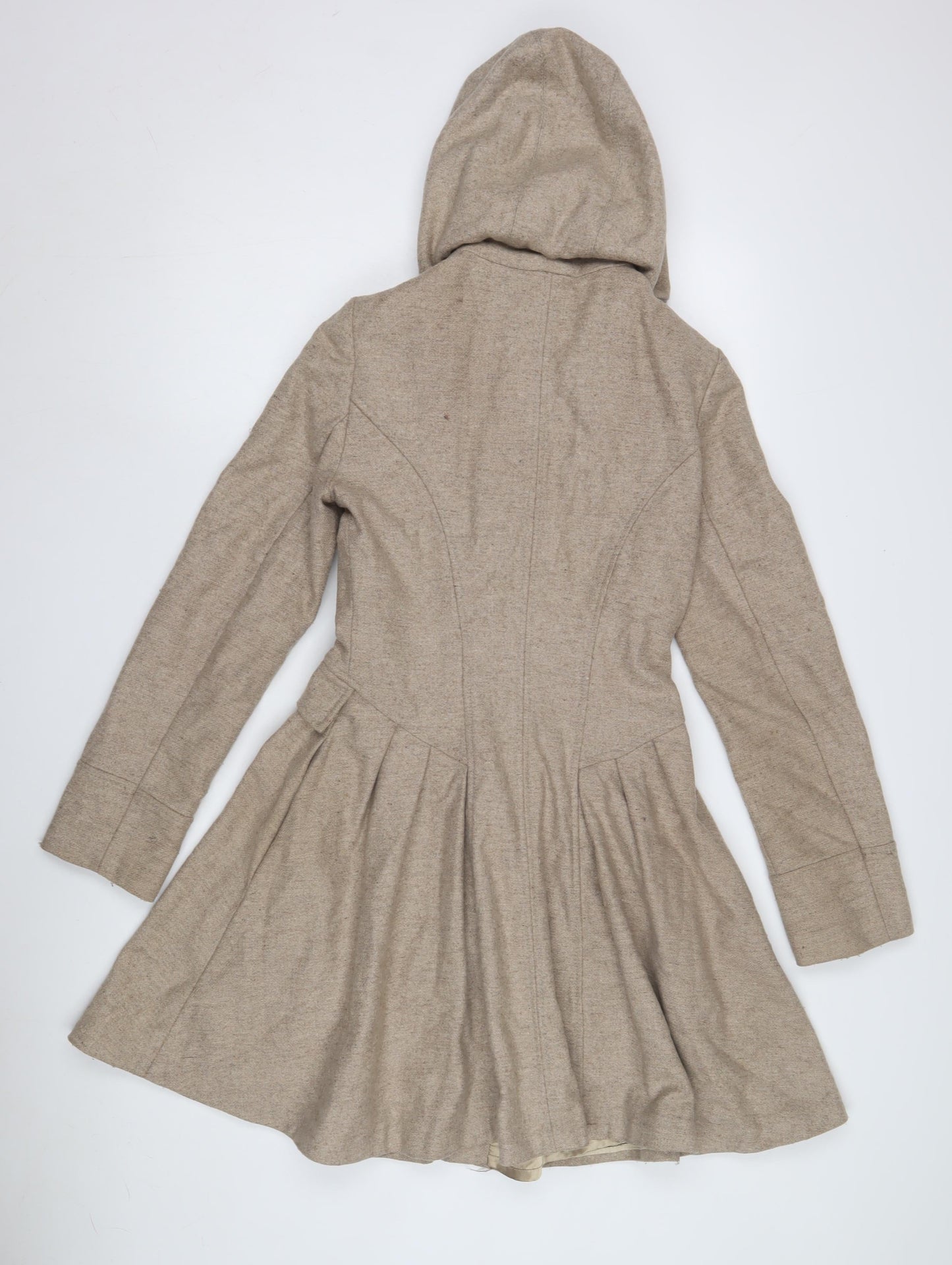 Womens UK Size 2 Topshop Beige Trench Coat