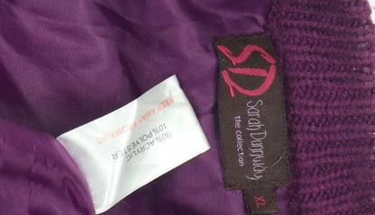 Sarah Dunway Women's Purple XL Cardigan Sequin