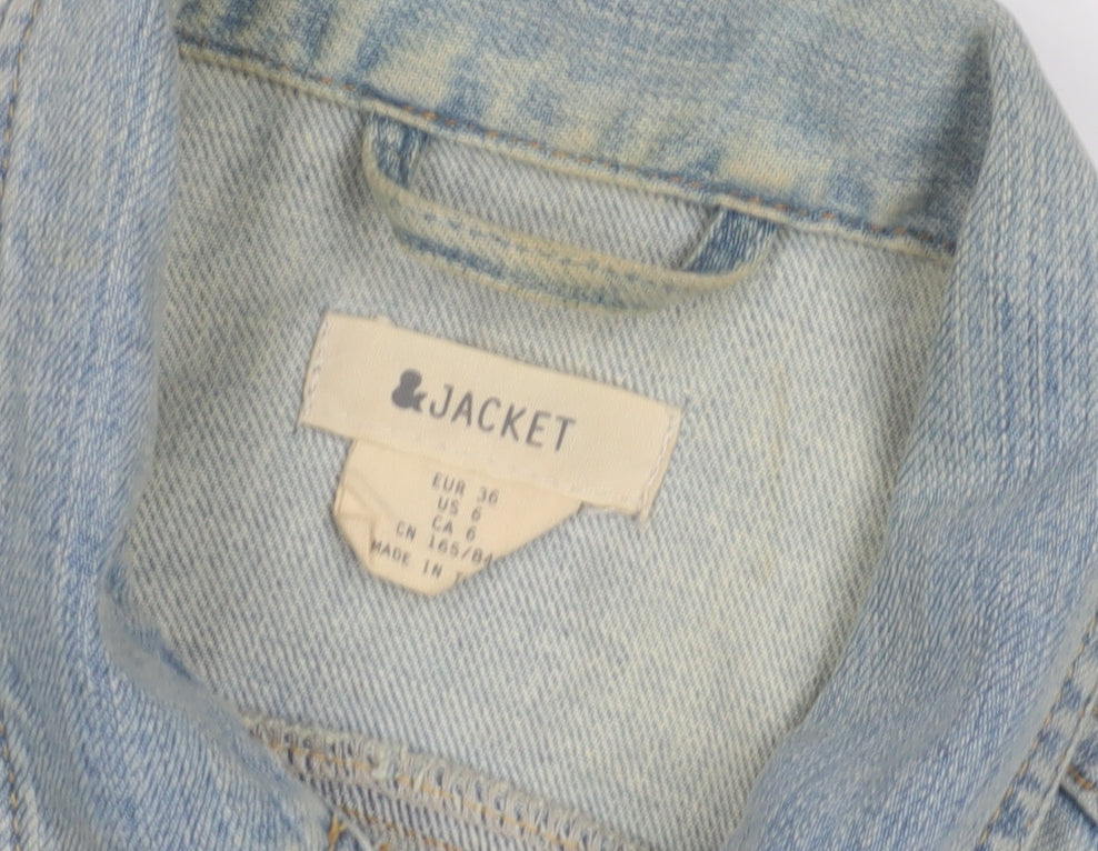 Women’s &Jacket Denim Blue Basic Jacket Size 8