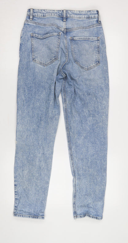 New Look Women’s Blue Distressed Mom Jeans Size 8