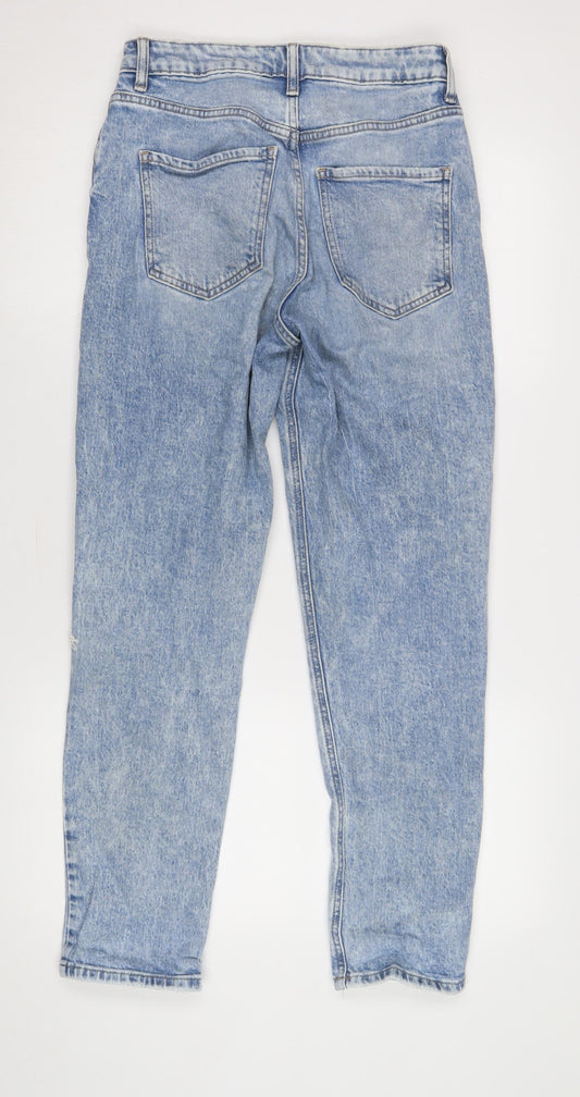 New Look Women’s Blue Distressed Mom Jeans Size 8