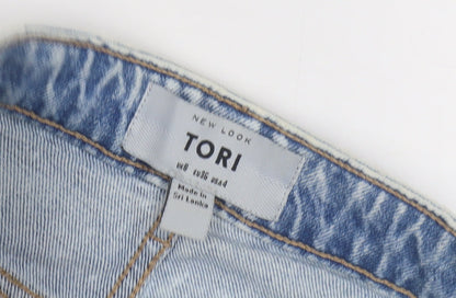 New Look Women’s Blue Distressed Mom Jeans Size 8