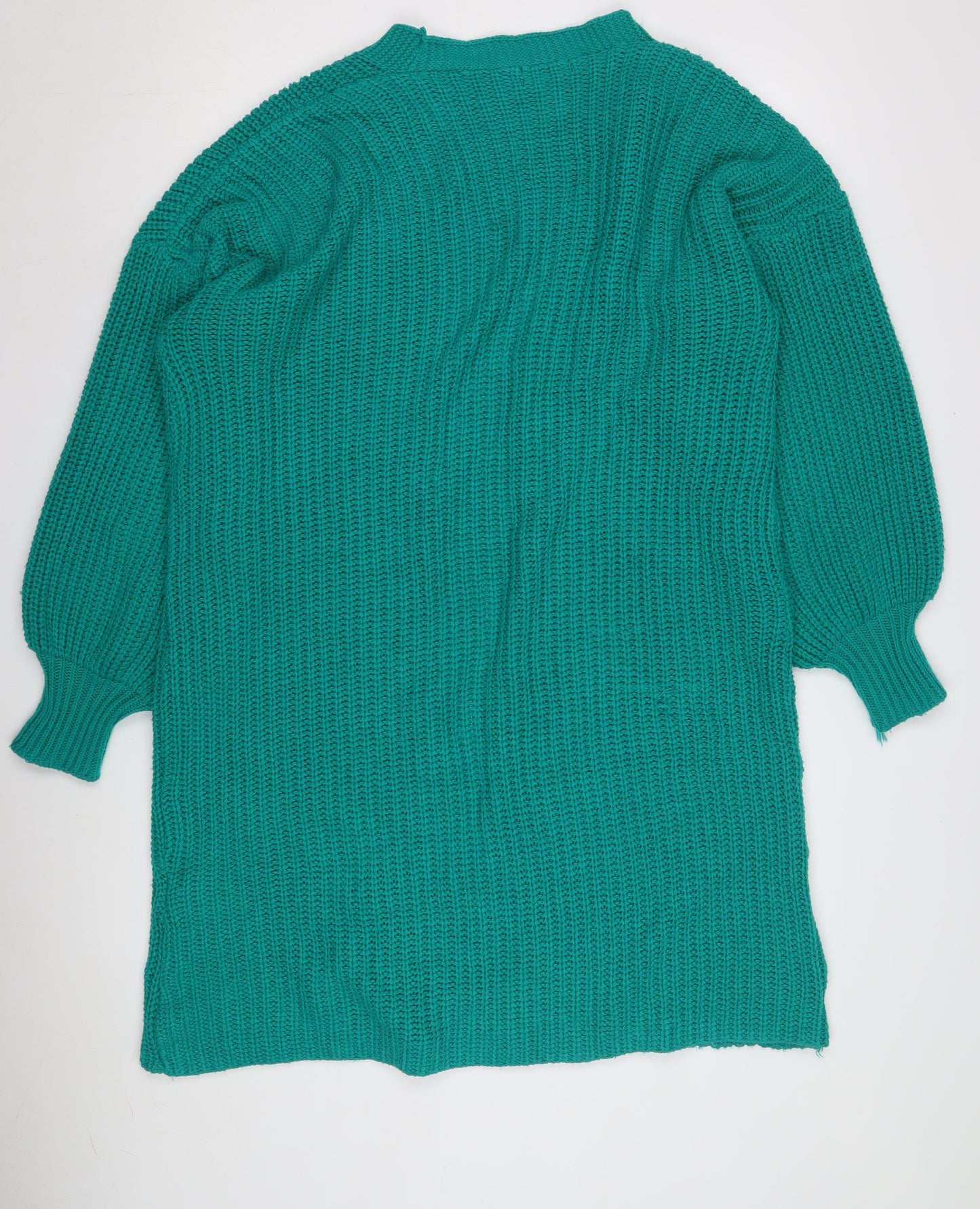 Womens UK Size 2 QED London Green Cardigan Jumper
