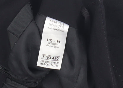 Marks and Spencer Women's Black Pencil Skirt - Size 14, Business Wear