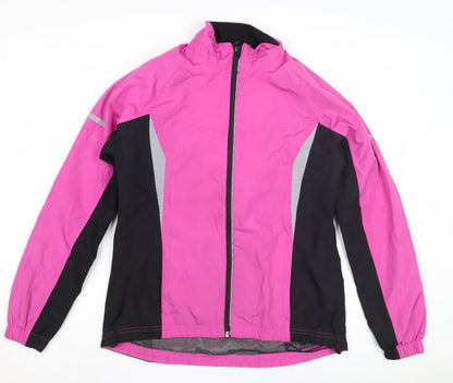 Womens UK Size S Crane Pink Windbreaker Coat