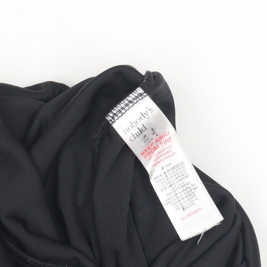 Nobody's Child Women's Black Floral Jumpsuit Size 8