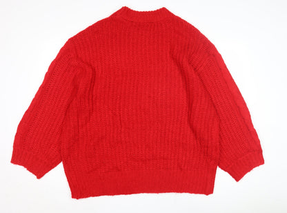 Womens UK Size 2XL Brave Soul Red Pullover Jumper