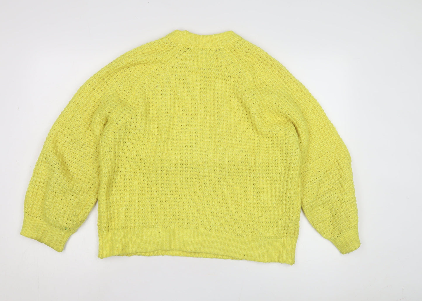 Womens UK Size XS Mango Yellow Pullover Jumper