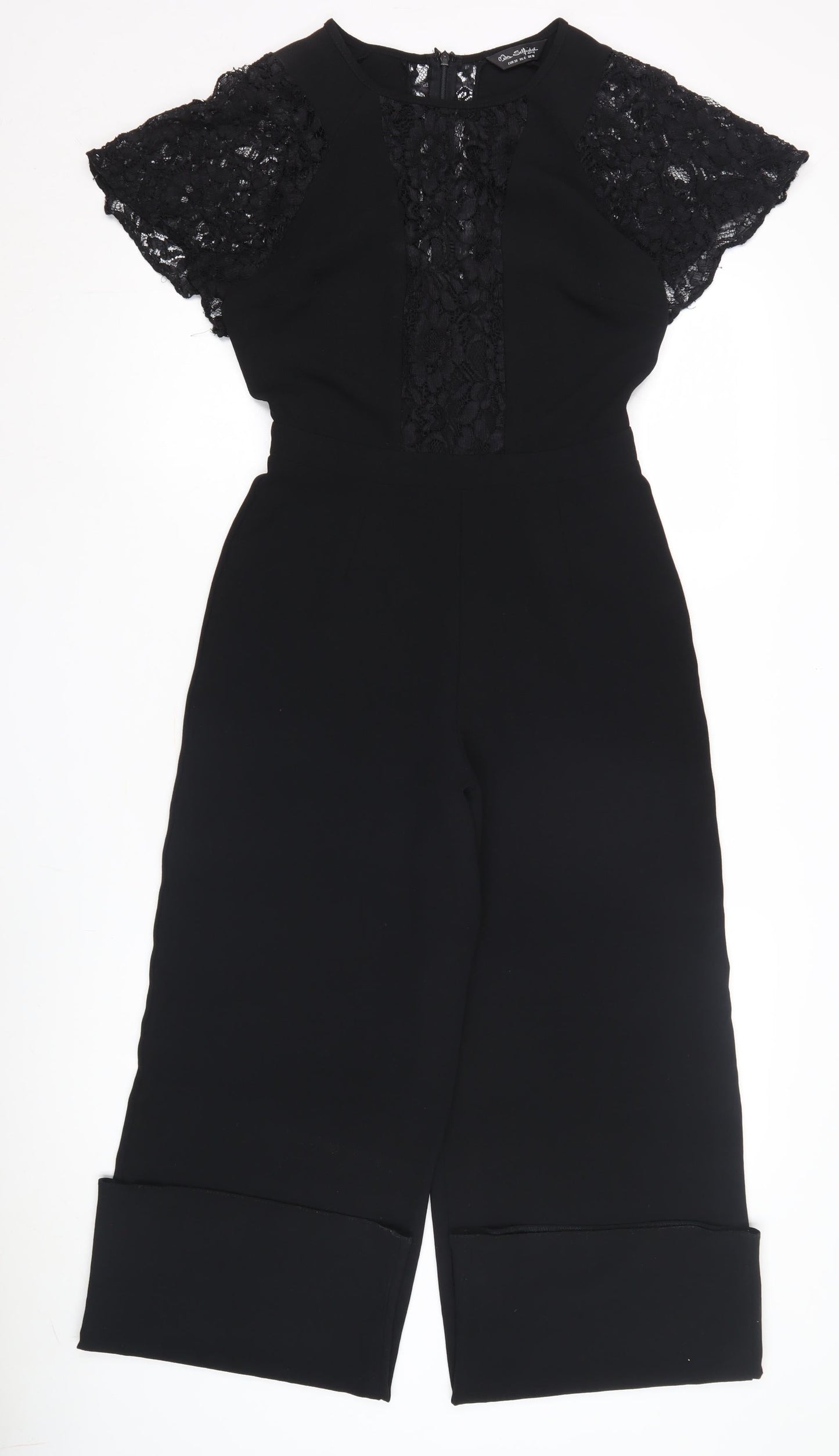 Miss Selfridge Women's Black Lace Jumpsuit Size 10