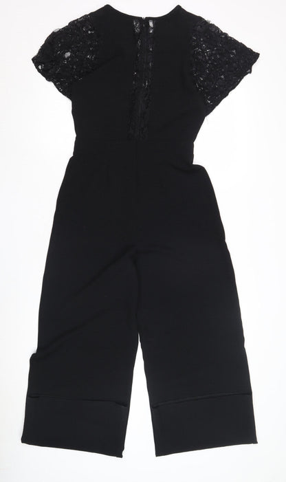 Miss Selfridge Women's Black Lace Jumpsuit Size 10