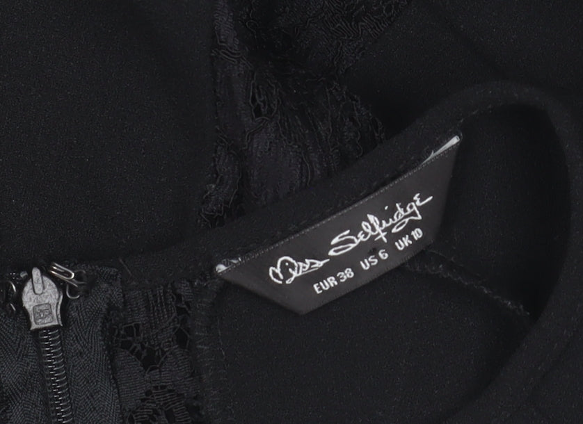 Miss Selfridge Women's Black Lace Jumpsuit Size 10