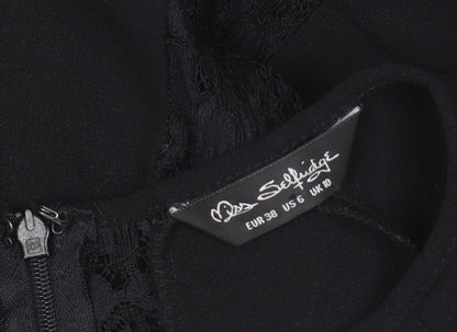 Miss Selfridge Women's Black Lace Jumpsuit Size 10