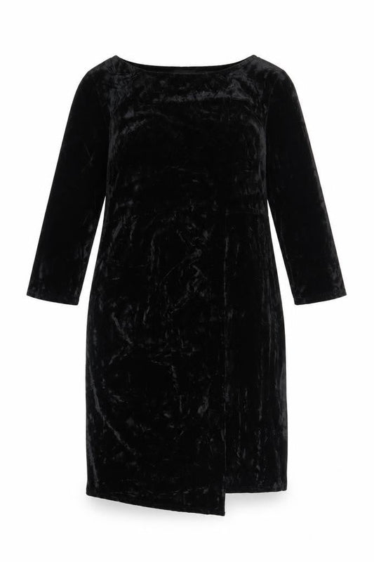 Saloos Women's Black Velour Dress, Size 16