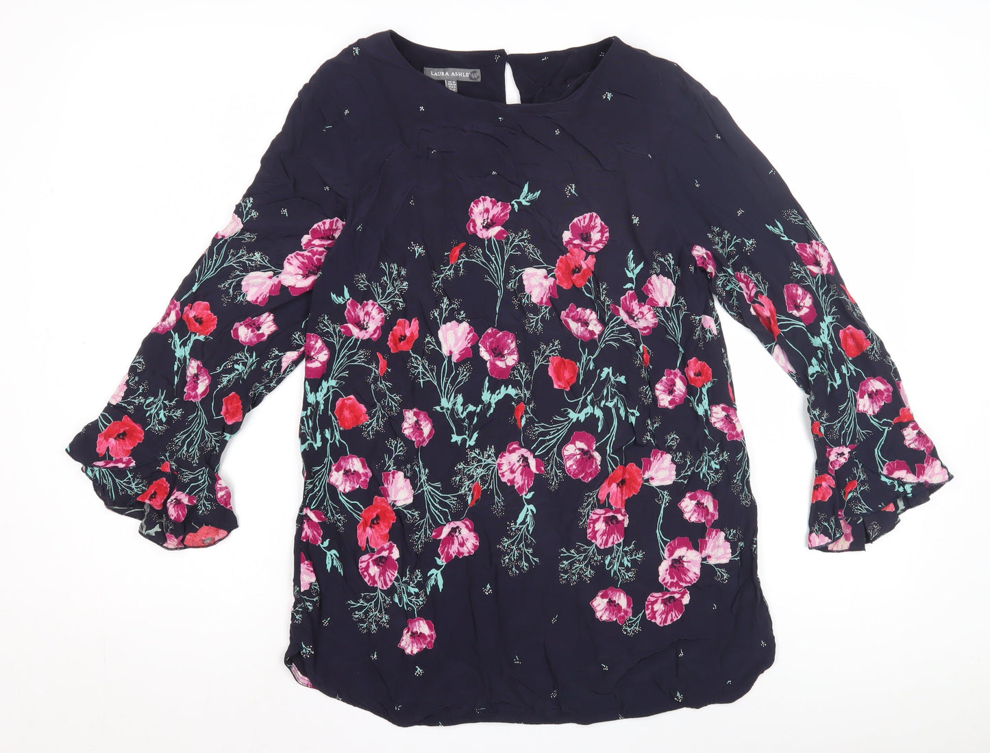 Womens UK Size 10 Laura Ashley Multicoloured Basic Blouse