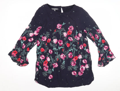 Womens UK Size 10 Laura Ashley Multicoloured Basic Blouse