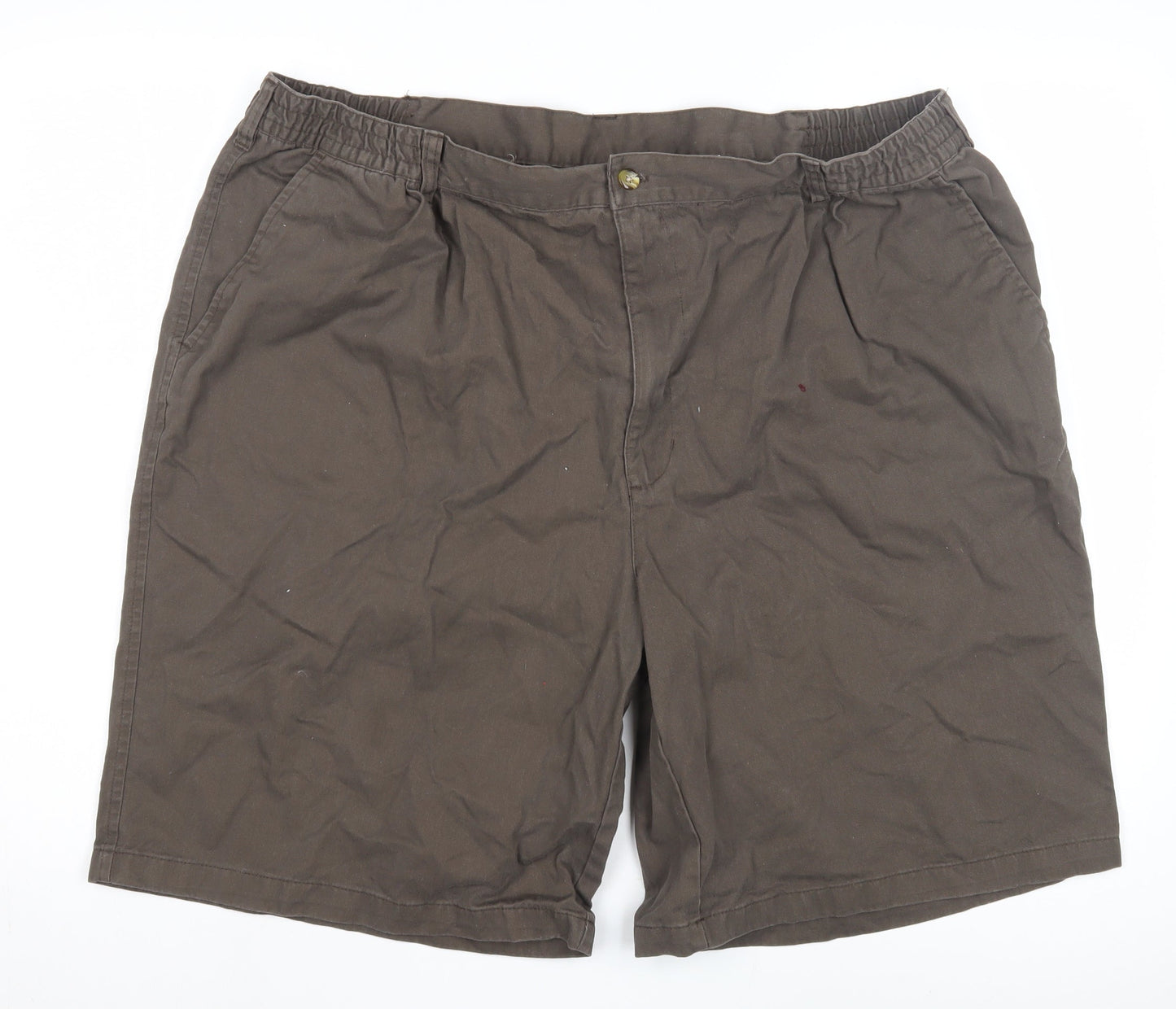 Cotton Traders Unisex Brown Pleated Casual Shorts