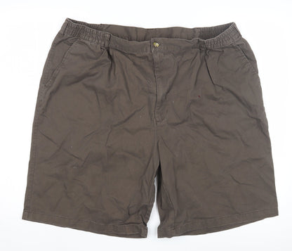 Cotton Traders Unisex Brown Pleated Casual Shorts
