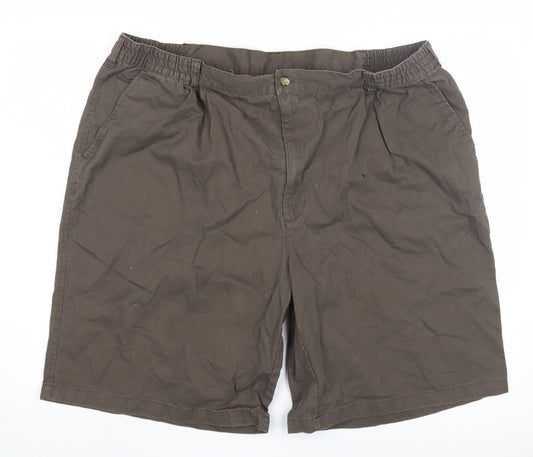 Cotton Traders Unisex Brown Pleated Casual Shorts