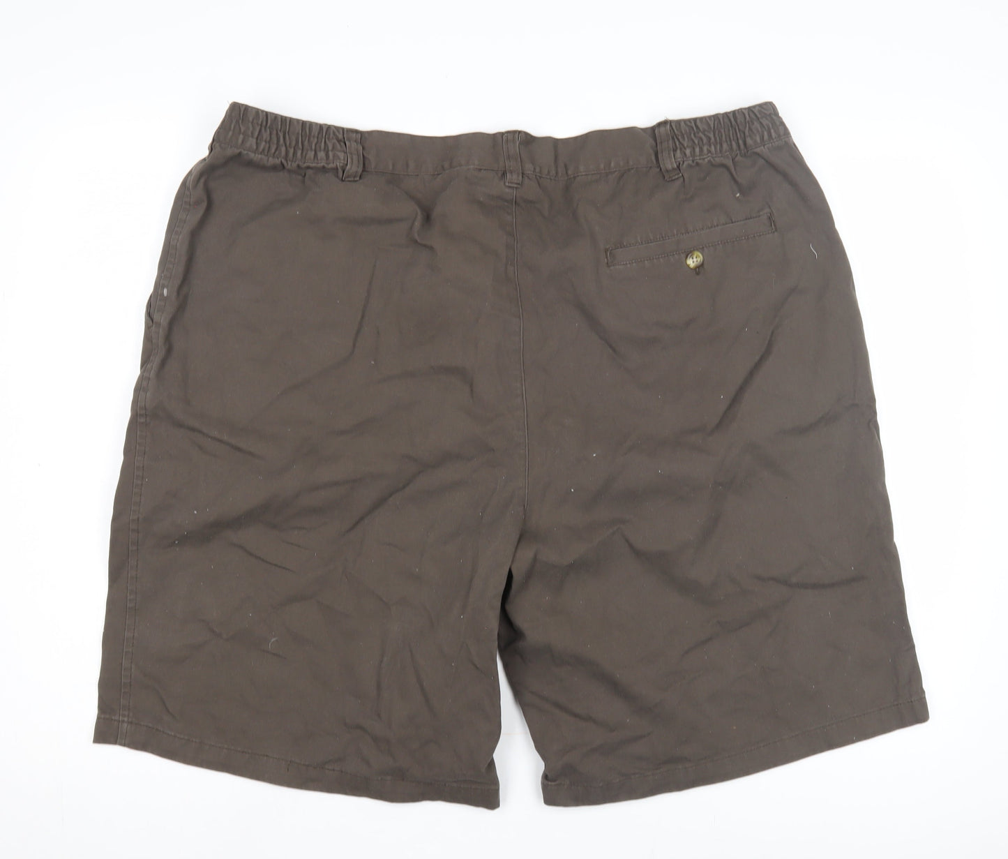Cotton Traders Unisex Brown Pleated Casual Shorts