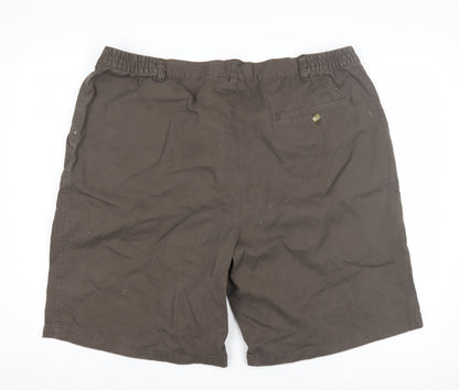 Cotton Traders Unisex Brown Pleated Casual Shorts
