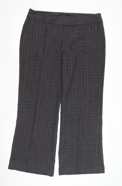 Evie Collection Women's Grey Plaid Trousers Size 16