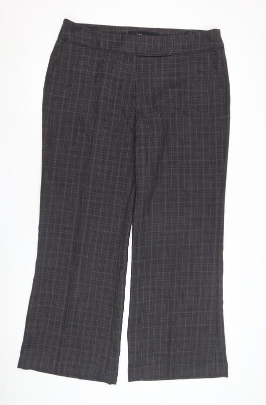 Evie Collection Women's Grey Plaid Trousers Size 16