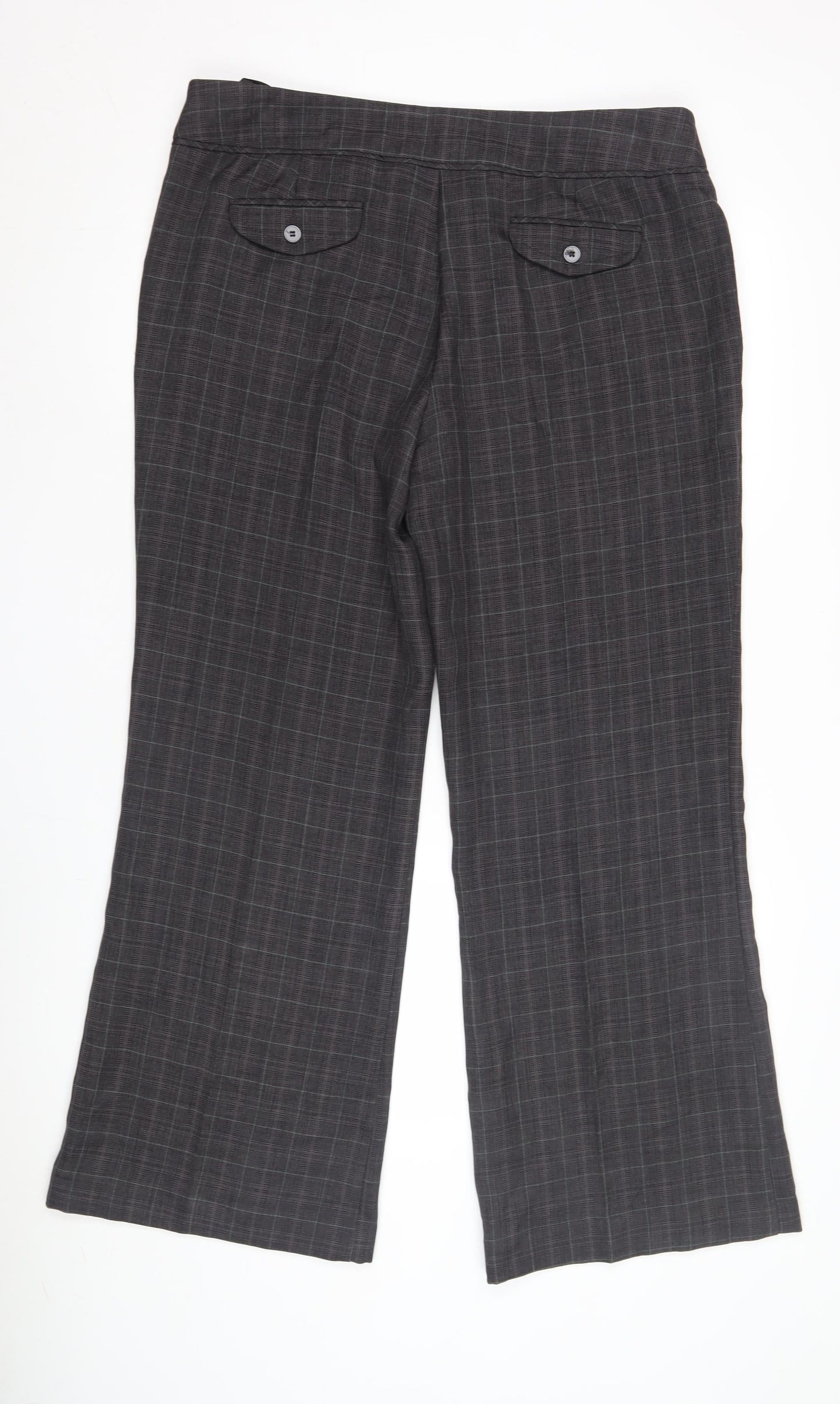 Evie Collection Women's Grey Plaid Trousers Size 16