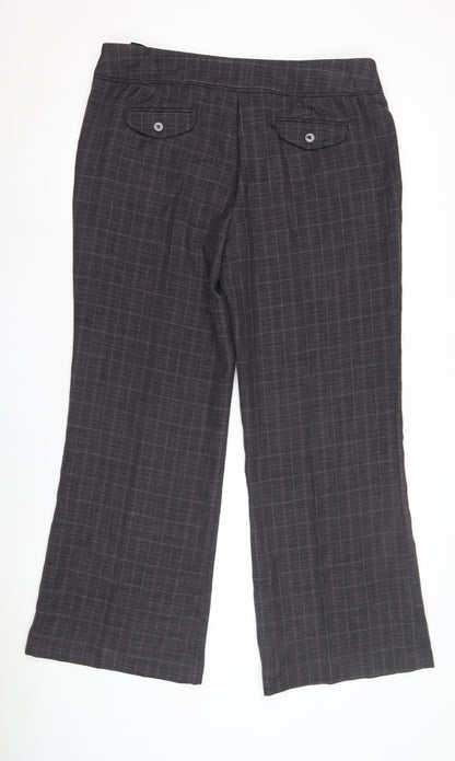Evie Collection Women's Grey Plaid Trousers Size 16