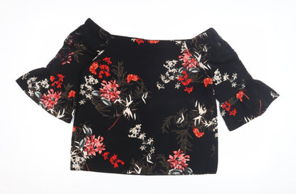 Womens UK Size 12 Miss Selfridge Black Basic Blouse