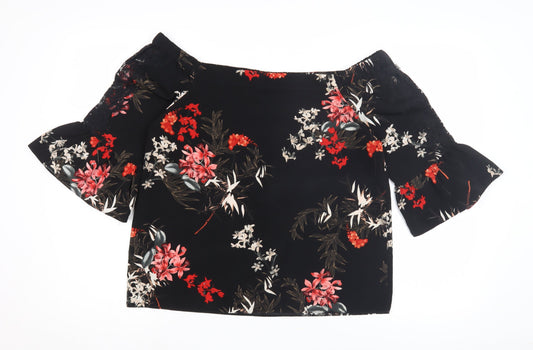Womens UK Size 12 Miss Selfridge Black Basic Blouse