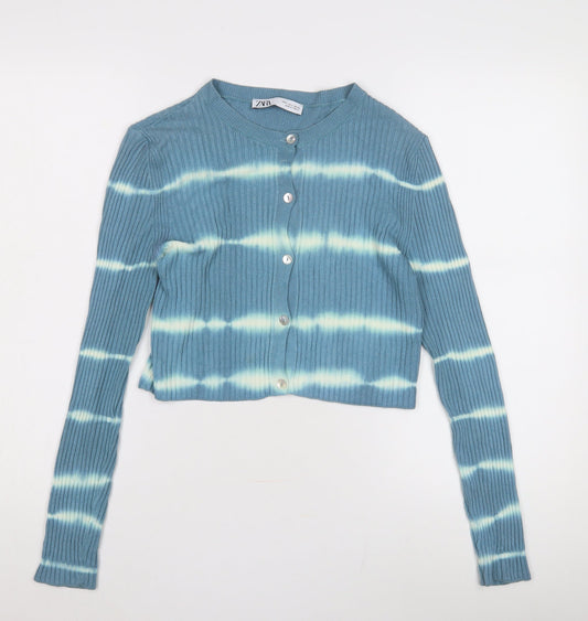 Womens UK Size UK 6 Zara Blue Cardigan Jumper