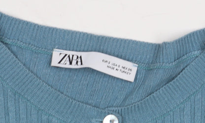 Womens UK Size UK 6 Zara Blue Cardigan Jumper