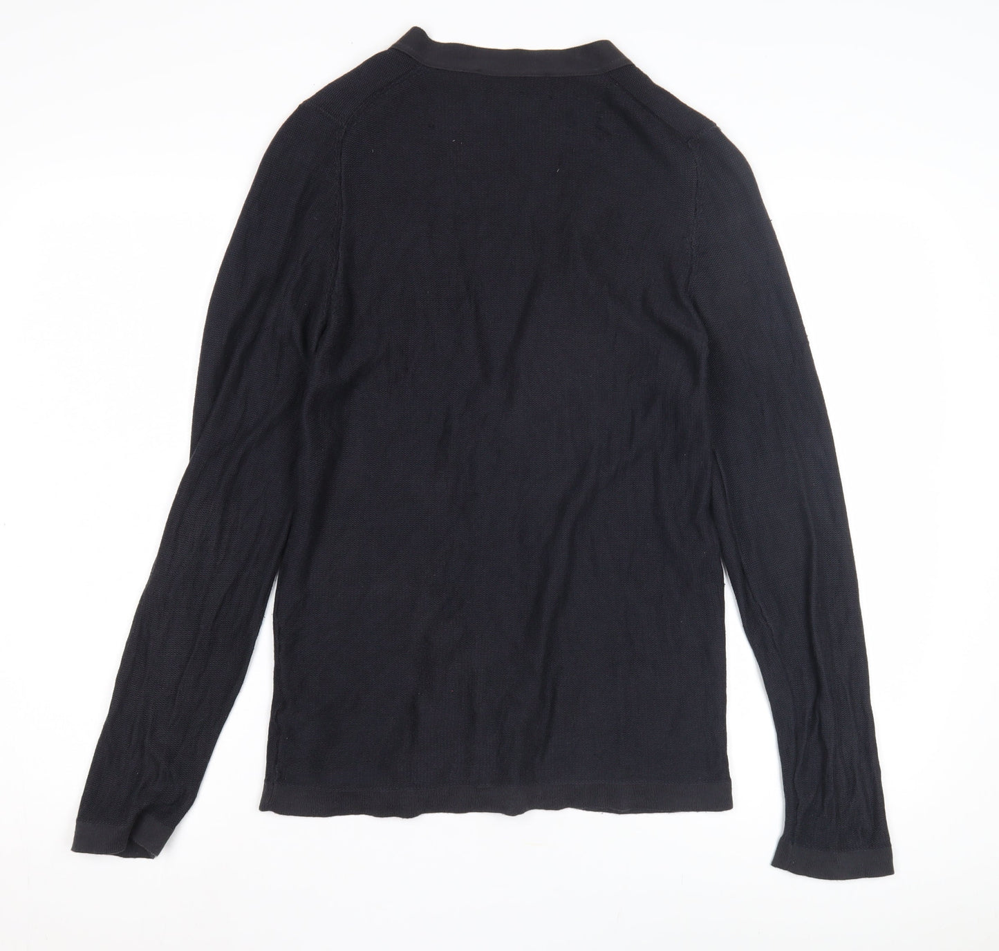 Pringle Black Cardigan Men’s S V-Neck Silk Blend