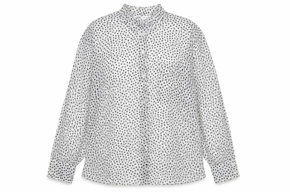 Womens UK Size XS Zara White Basic Button-Up