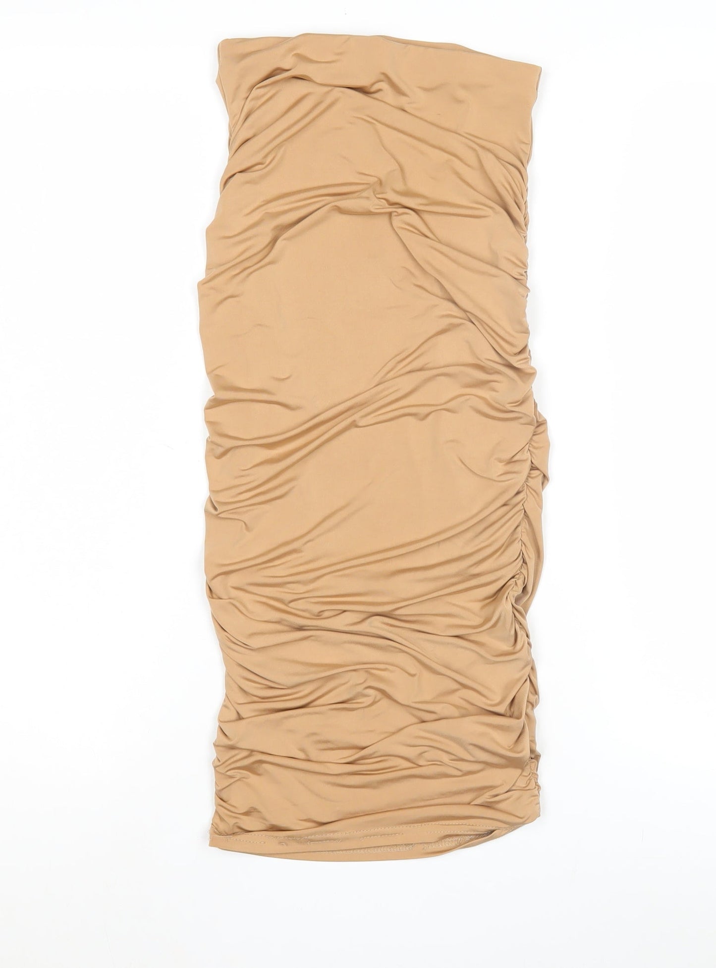 Boohoo Women's Beige Sleeveless Dress Size 4