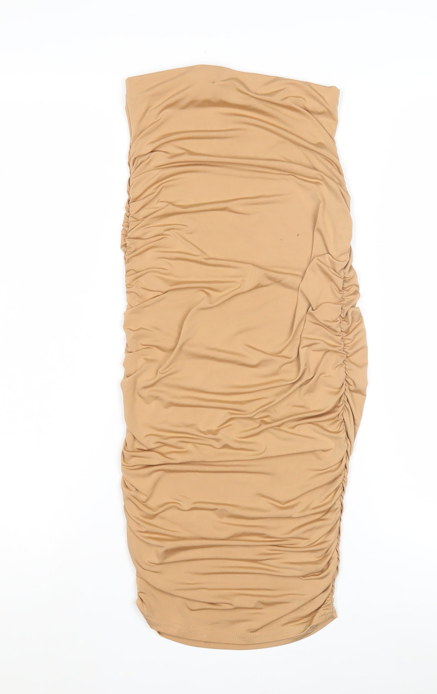 Boohoo Women's Beige Sleeveless Dress Size 4