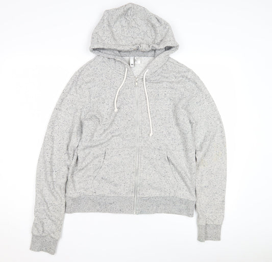H&M Women's Grey Full Zip Hoodie Size 12