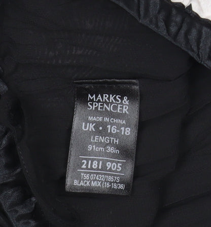 Marks & Spencer Women’s Black Long Skirt UK 16-18