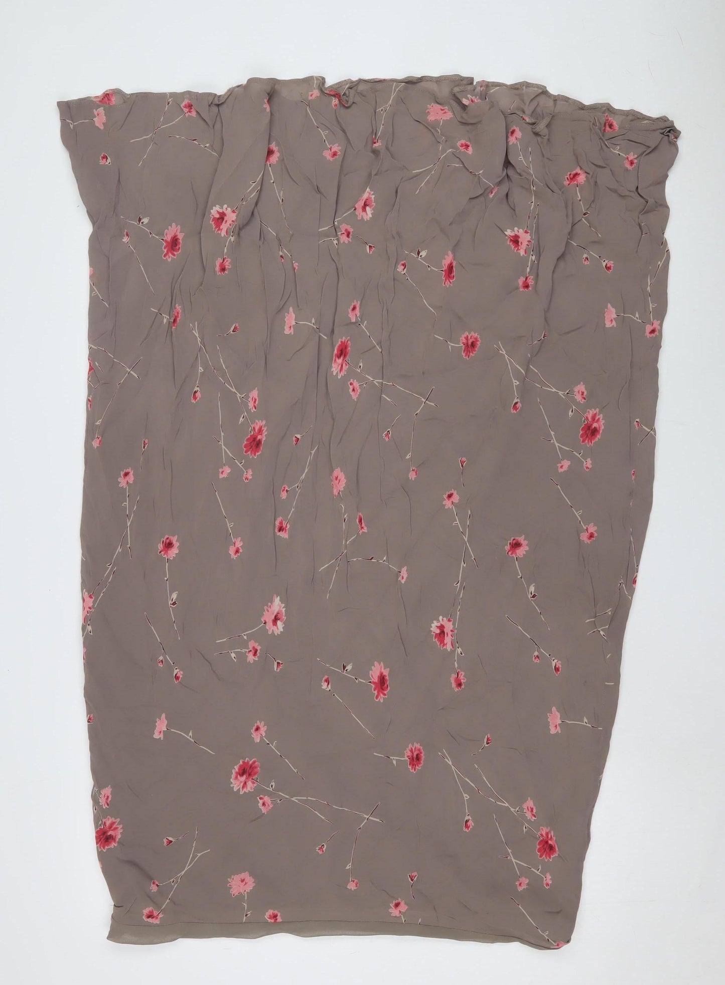 Marks and Spencer Women's Brown Floral Long Skirt, Size 22