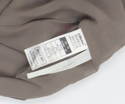 Marks and Spencer Women's Brown Floral Long Skirt, Size 22