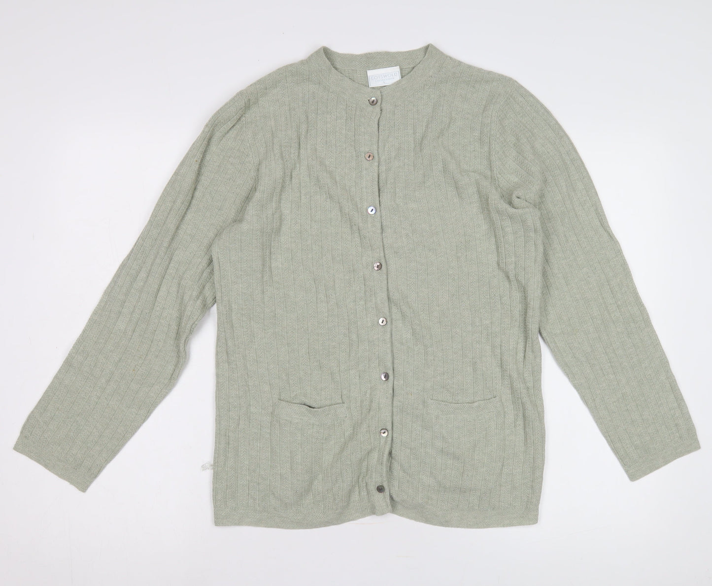 Womens UK Size L Cotswold Collections Green Cardigan Jumper